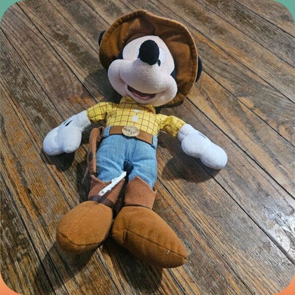 DISNEY PARKS Mickey x Woody Toy Story Plush 11" - Picture 1 of 6